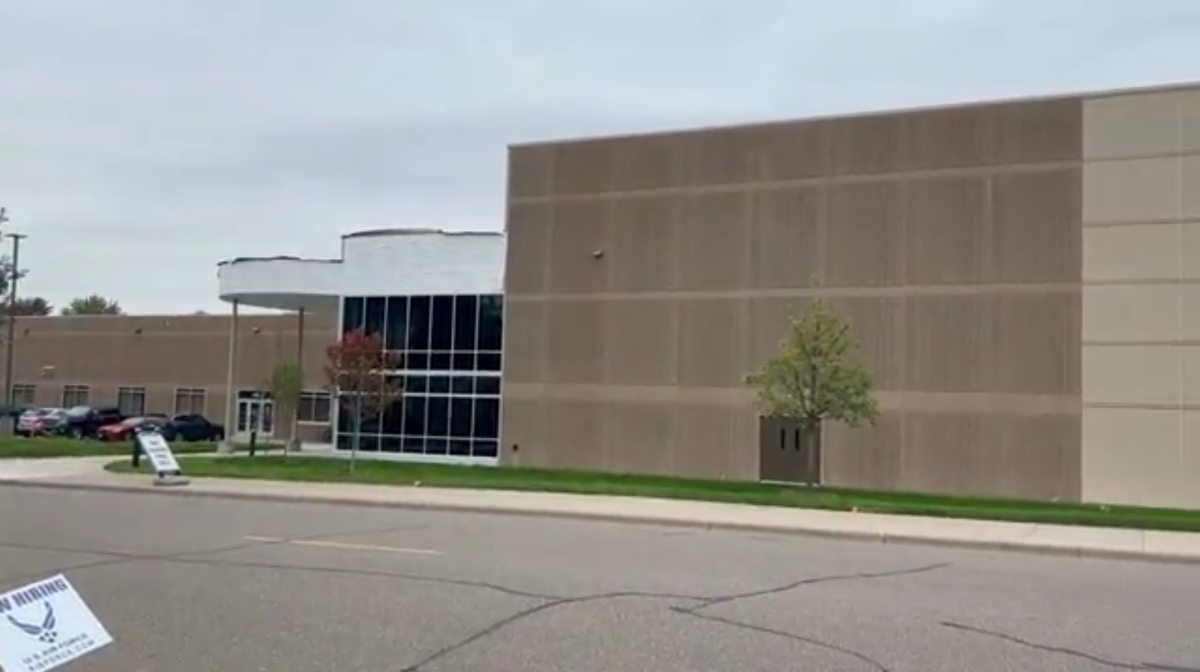 The outside of Spectrum's new Athletic complex and 6th grade department.