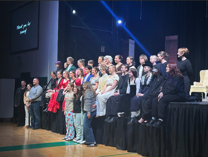 Spectrum Theatre department sits for a picture after their 7pm Saturday show.