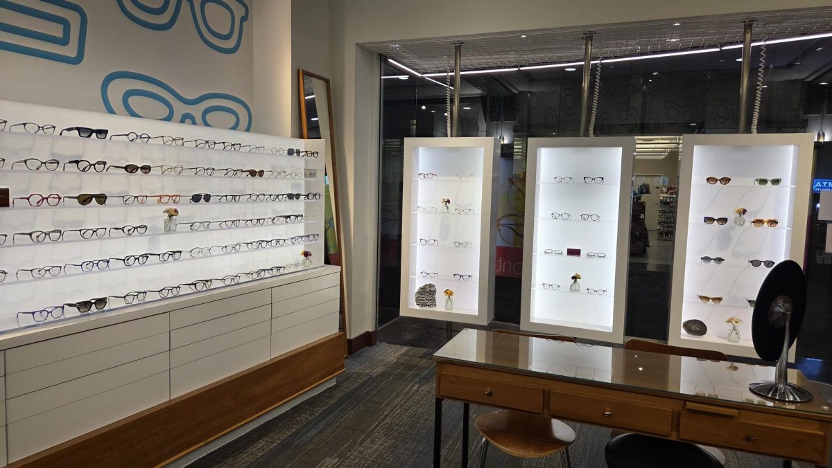 The cabinets inside Moss optical