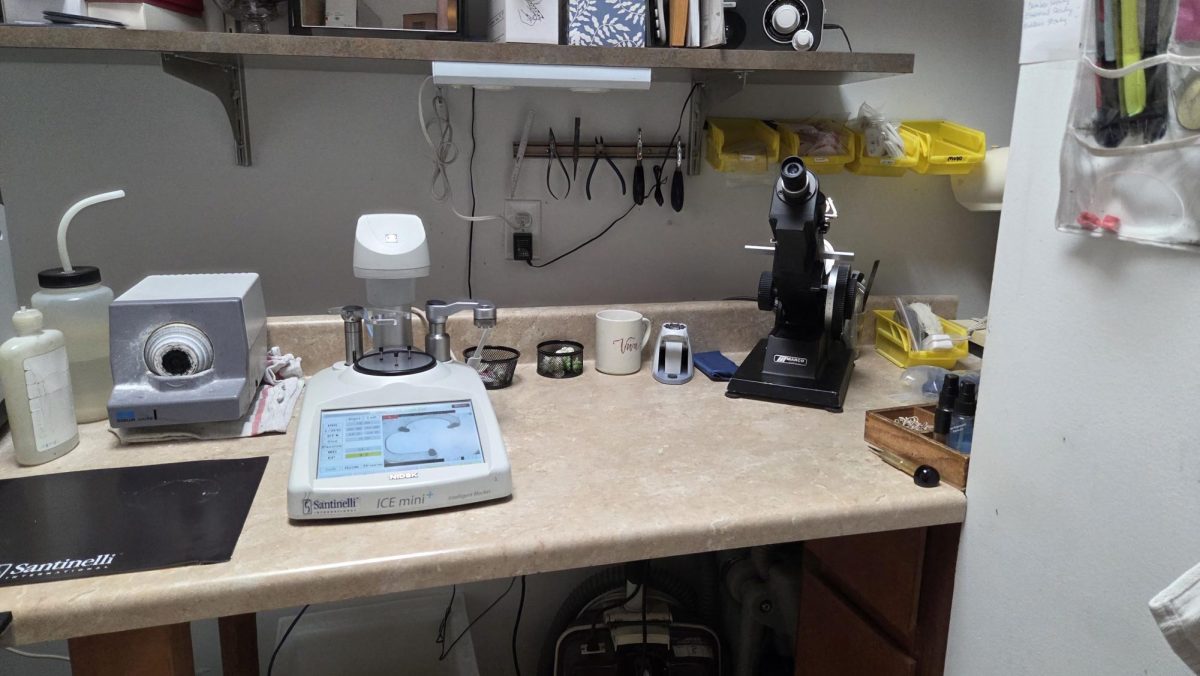 The laboratory space in Moss Optical